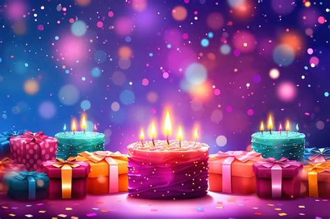 Premium Ai Image A Birthday Cake With A Bunch Of Candles On It