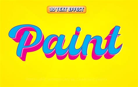 Premium Vector Cartoon Paint 3d Editable Text Effect Style