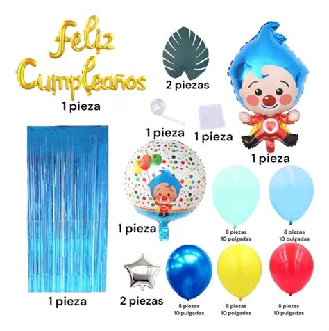 Kit Globos Payaso Plim Plim Cumplea Os Decoracion Fiesta En Venta En