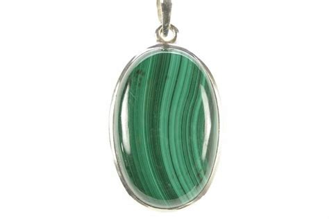 1 45 Vibrant Green Malachite Pendant 925 Sterling Silver 262124