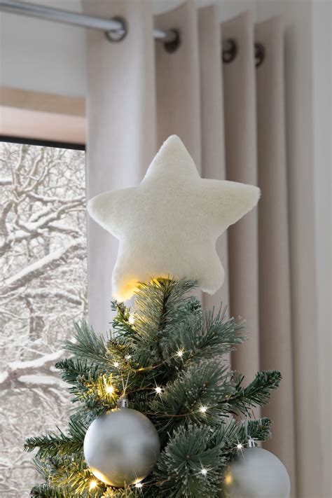 Buy White Faux Fur Star Christmas Tree Topper From The Next Uk Online Shop