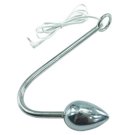 NXY SM Sex Adult Toy Huge Electric Shock Anal Hook Stainless Steel