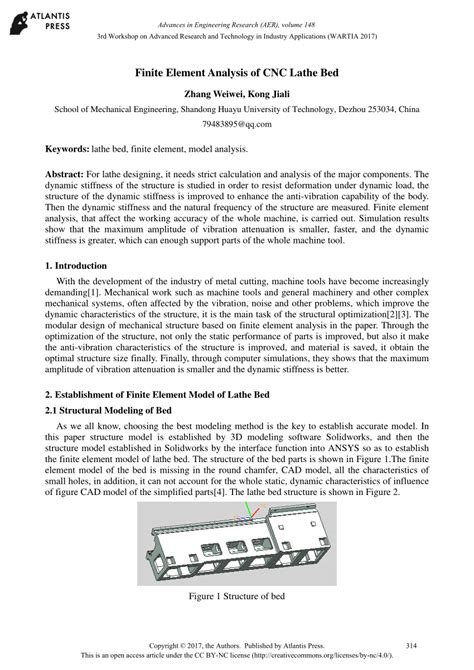 Pdf Finite Element Analysis Of Cnc Lathe Bed