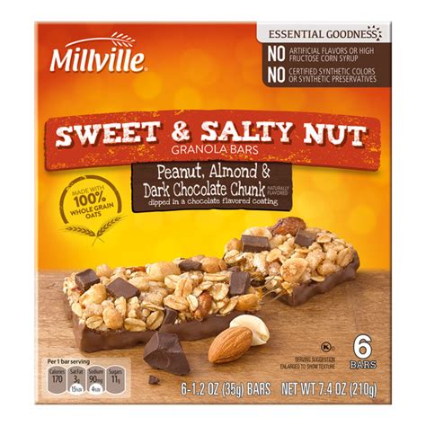 Aldi Millville Dark Chocolate Peanut Almond Sweet Salty Bar Same Day