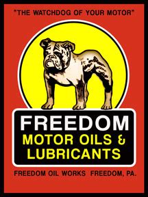 Freedom Motor Oils Original Metal Sign Company