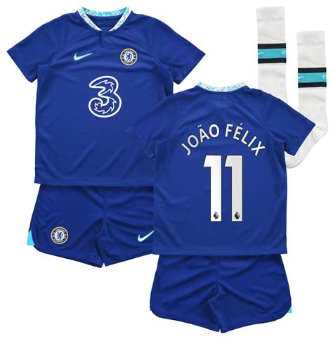 João Félix Chelsea 22/23 Home Kids Kit - SoccerArmor