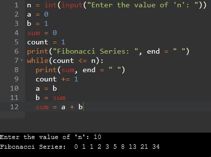 Flowchart For Fibonacci Series In Python