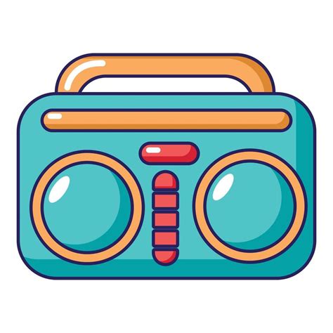 Vintage boombox icon, cartoon style 15042988 Vector Art at Vecteezy