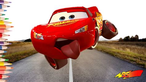 Disney Cars Lightning McQueen McQueen Colouring Video Gadi Wala