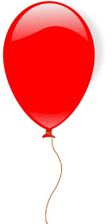 balloon party red  vector graphic  pixabay