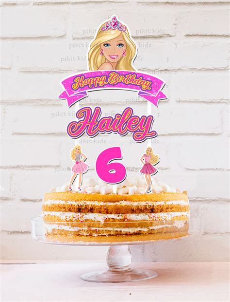 Barbie Cake Topper Digital And Printable 48 OFF