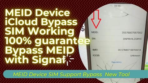 MEID IPhone Bypass SIM Support IPhone MEID Device ICloud Bypass With