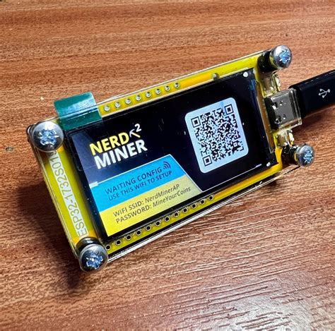 NERD MINER BITCOIN ESP32 S3 N16R8 1 9 Inch LCD 16mb Flash WiFi