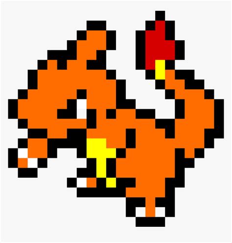 Pokemon Pixel Art Charmeleon , Png Download - Pixel Art Pokemon ...