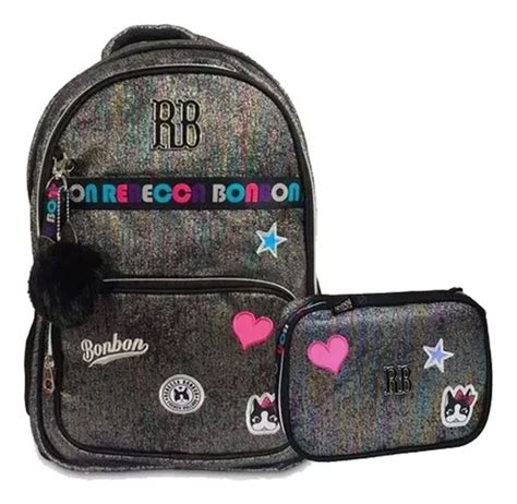 Kit Mochila Notebook Rebecca Bonbon Glitter G Estojo Escolar