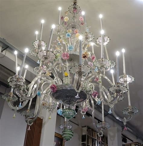 GRANDE LAMPADARIO ANTICO IN VETRO DI MURANO Mercanteinfiera Markeplace