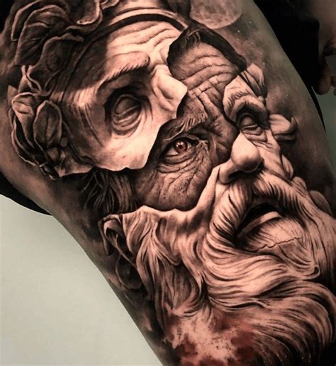 God Holding The World Tattoo Ancient Greek God Mythology Tattoos