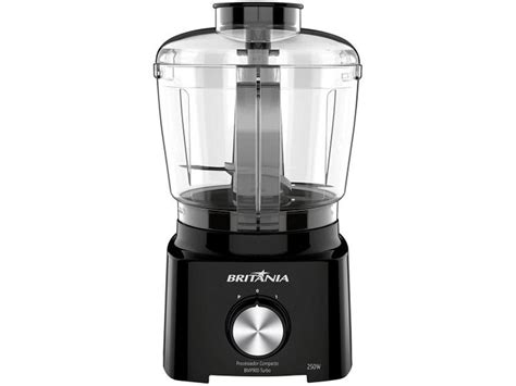 Processador Britania - Processador de Alimentos Britânia Preto - BMP900P Turbo 250W ...