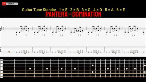 Pantera Domination Guitar Tabs Youtube