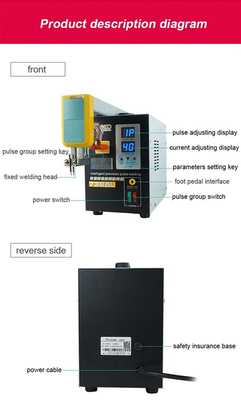 Sunkko Al Battery Pulse Spot Welder Lb Welding Arm Bn