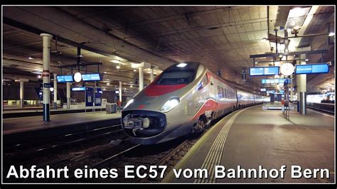 Abfahrt Eines EC57 ETR 610 Vom Bahnhof Bern Nach Milano Centrale