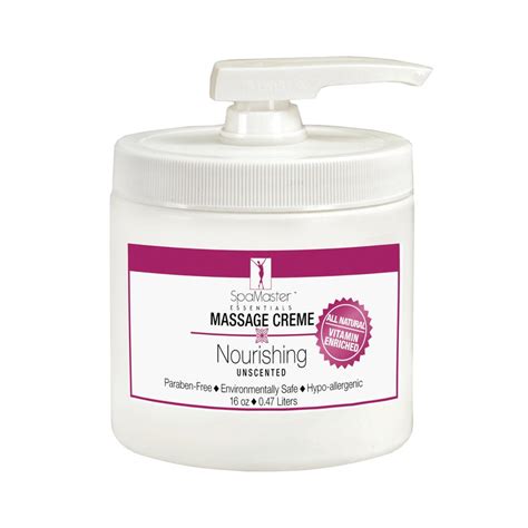 Master Massage Organic And Unscented Nourishing Massage Cream All Na Master Massage Equipments