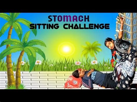 Stomach Sitting Challenge Stomach Sitting Challenge Husband Vs Wife