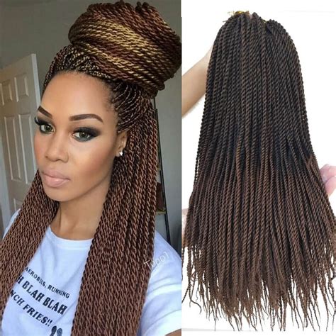 Senegalese Twist T1b 30 Ombre Brown Crochet Braids Hair Heat Resistant