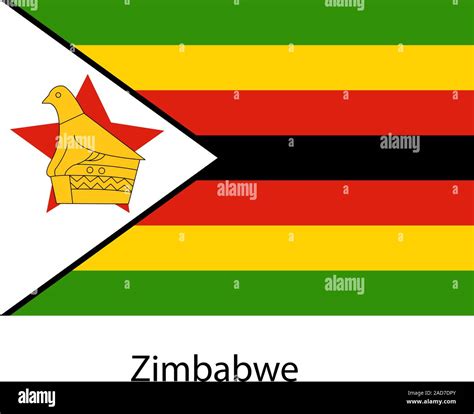 Flag of the country zimbabwe. Vector illustration. Exact colors Stock ...