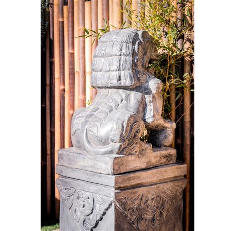 Statue De Jardin Chien F Avec Socle Carole La Porte C T