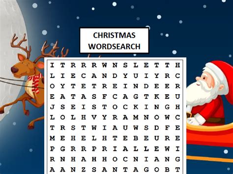 Christmas Wordsearch Teaching Resources