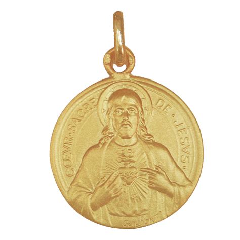 Medaille De Bapteme Sacr C Ur De J Sus En Or Jaune Carats Laudate