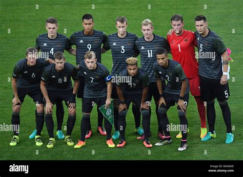 Rio De Janeiro Brazil 20th Aug 2016 Germanys Olympic Soccer Team