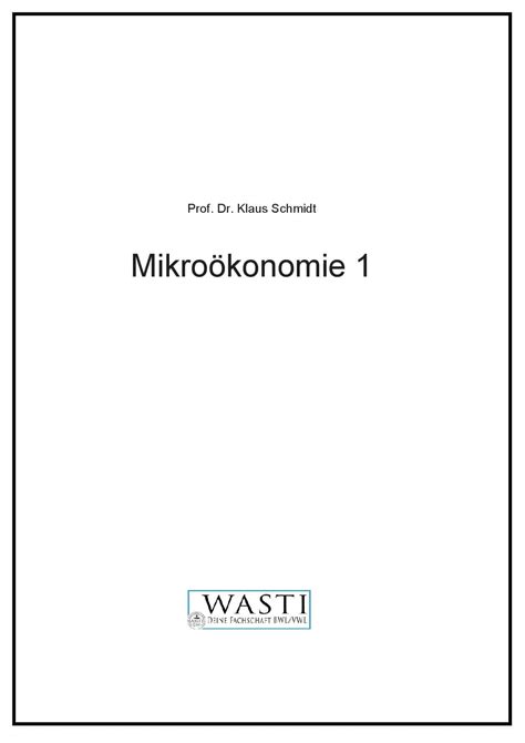 Mikroökonomie 1 Vorlesung Drucksofa