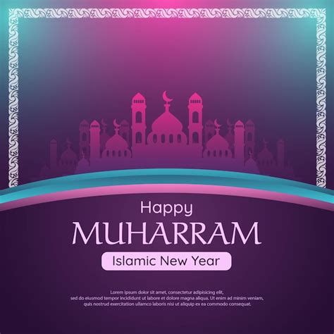 Premium Vector Happy Islamic New Year Muharram Greeting Card Design