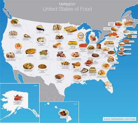 Local food of each American states : r/MapPorn