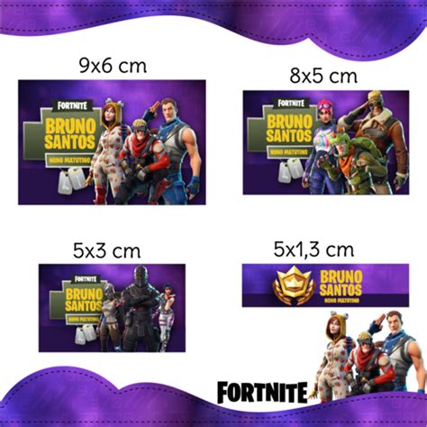 Kit Etiqueta Escolar Personalizada Fortnite Elo