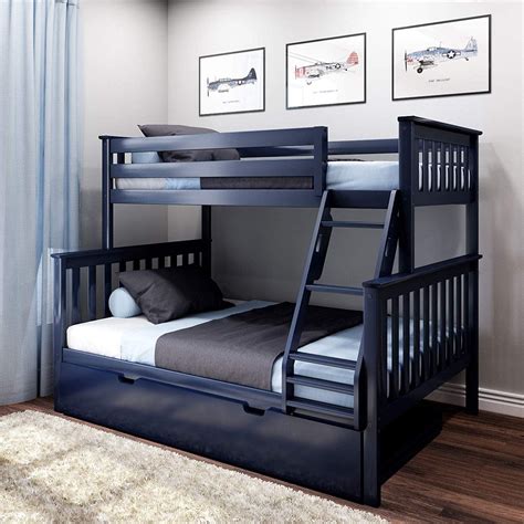 Max And Lily Bunk Bed Twin Over Full Wood Bed Frame For Kids