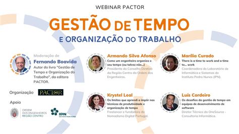 Webinar Gestão de Tempo e Organização do Trabalho PACTOR YouTube