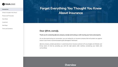 This Free Insurance Proposal Template Won M Of Business