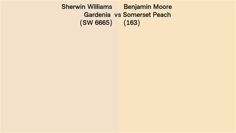 Sherwin Williams Gardenia SW 6665 Vs Benjamin Moore Somerset Peach