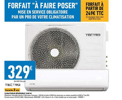 Promo Climatiseur R Versible W Tectro Chez Brico Cash Icatalogue Fr