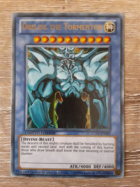 Yugioh Obelisk The Tormentor LC01 EN001 Limited Edition Ultra Rare Near