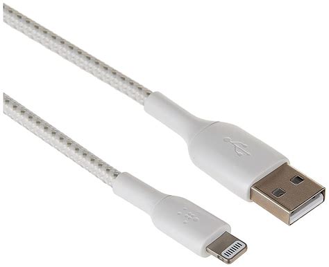 Belkin BoostCharge Braided USB A To Lightning Cable 3 3ft White