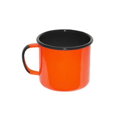 Caneca Em Aço Esmaltado Mãe Ágata Ewel 370Ml Laranja no Shoptime