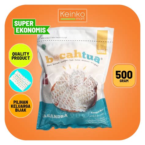 Jual Krupuk Bocah Tua Kasandra Kotak 500 Gram Kerupuk Putih Tinggal