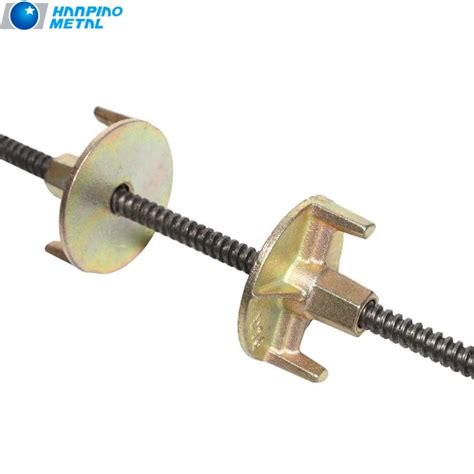 Concrete Forming Formwork Threaded Tie Rod 1517mm With Wing Nut