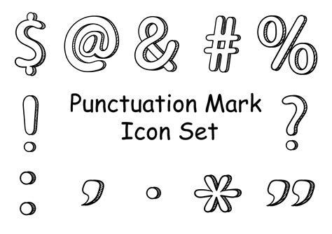 collection of hand drawn punctuation marks 10251689 Vector Art at Vecteezy