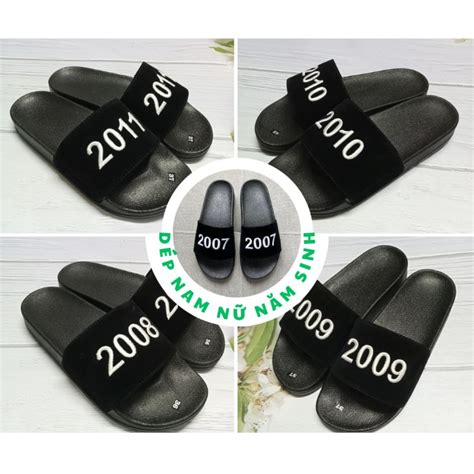 Dép lê nam nữ quai nỉ theo năm sinh 2008 thêu sô hot trend Dép việt shop Shopee Việt Nam