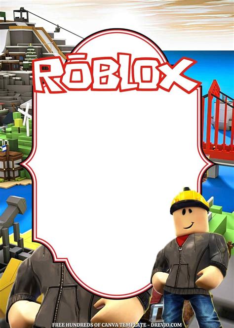 22+ Roblox Canva Birthday Invitation Templates | Birthday invitations ...
